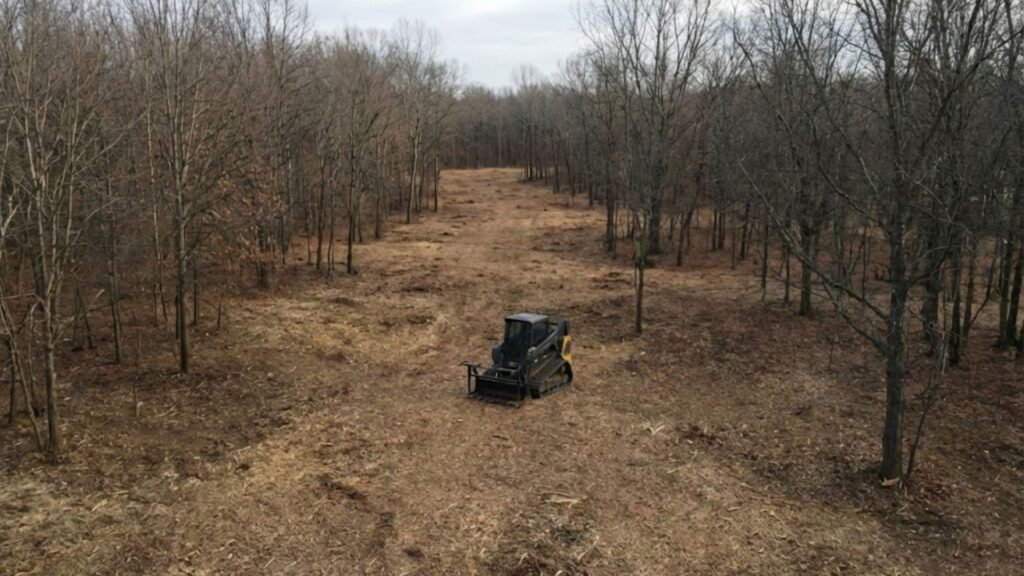 Drone View of Cleared Residential Property Expansion Area