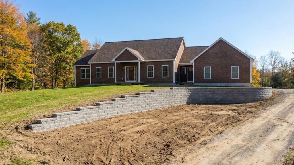 Stone Retaining Wall and Access Steps Near Me