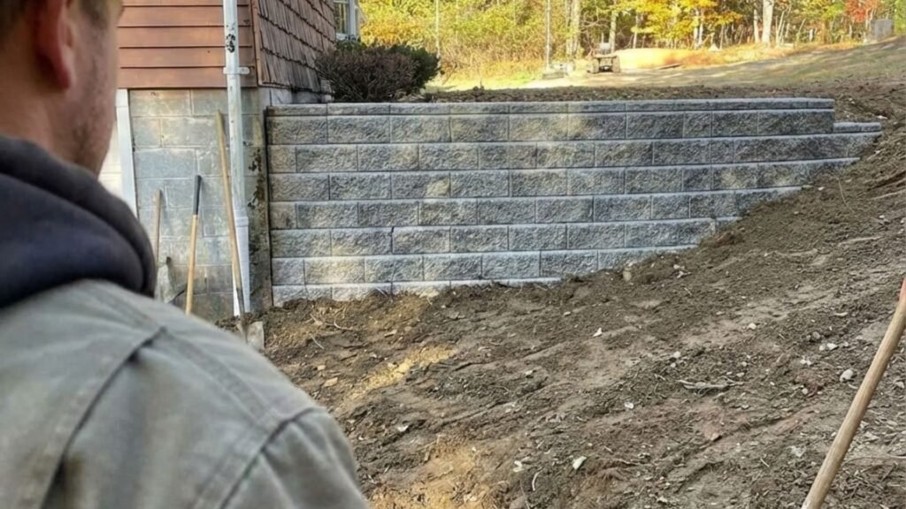 Residential Retaining Wall Near Me After Installation