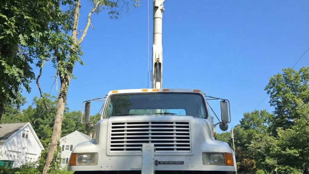 Professional Bucket Truck for Safe Tree Cutting in Monroe Connecticut