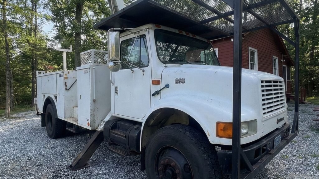 Heavy Duty Tree Removal Truck Parked on Gravel Near You in Connecticut