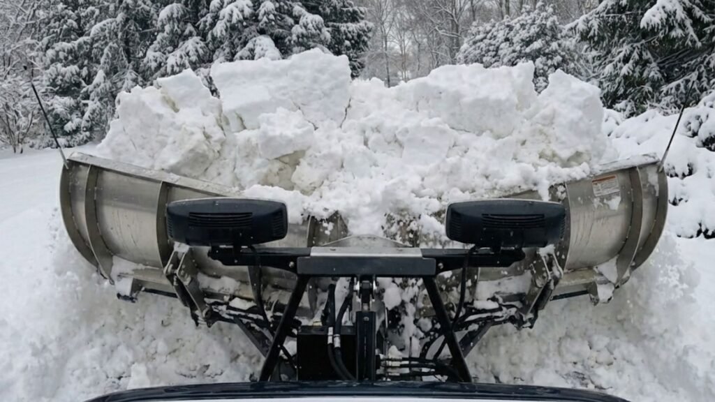 Front Plow View Snow Removal CT Forest Drive