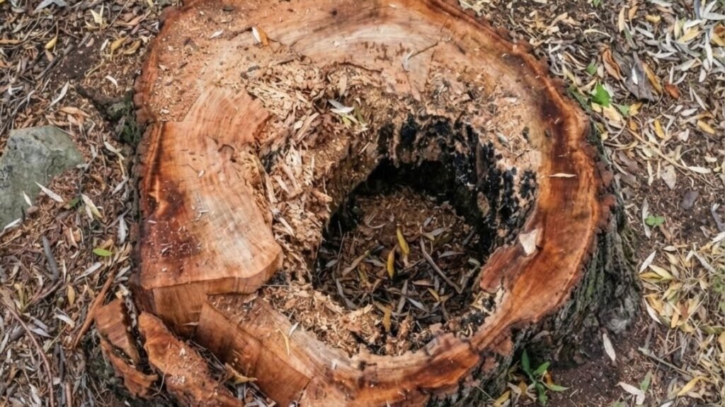 Wide Tree Stump Near Me After Tree Removal