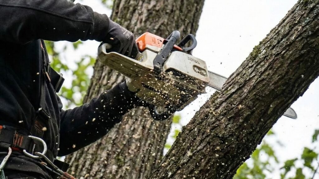 Professional Removing Hazardous Tree Limb in Middlebury Connecticut