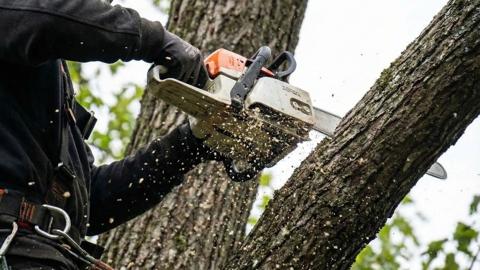 Professional Removing Hazardous Tree Limb in Middlebury Connecticut