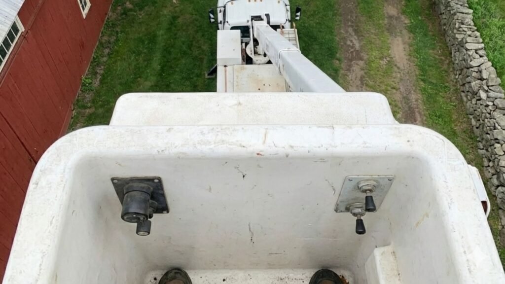 Tree Removal Near Me in Oxford Connecticut from Aerial Lift