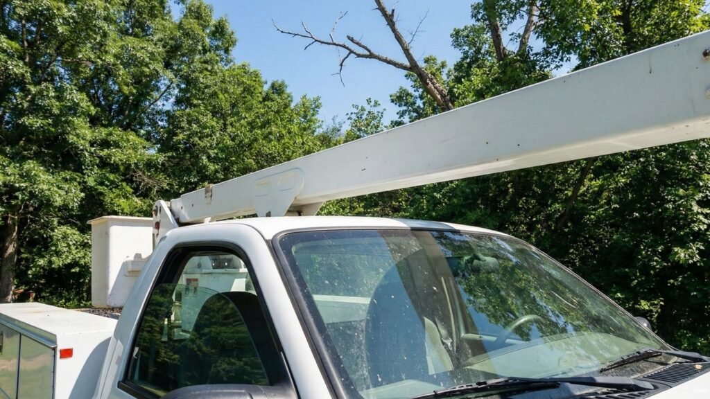 Professional Connecticut Tree Service Bucket Truck Boom Arm