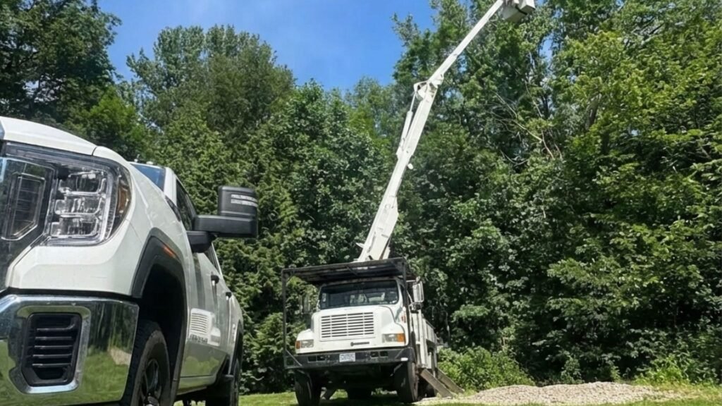 Bucket Truck Performing Tree Work Near You in Ansonia Connecticut