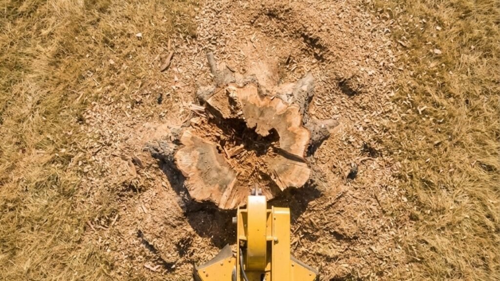 Top View of Stump Grinding Service CT