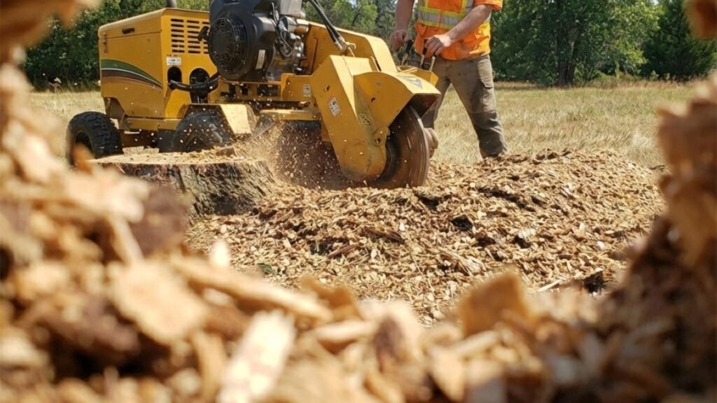 On Site Stump Grinding in CT Property