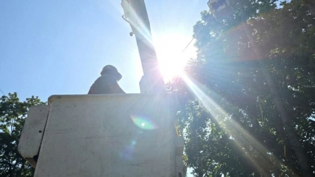 Tree Service Crew in Elevated Bucket Near You in Monroe Connecticut