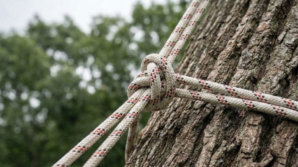 Professional Rope Anchor Setup for Connecticut Tree Removal
