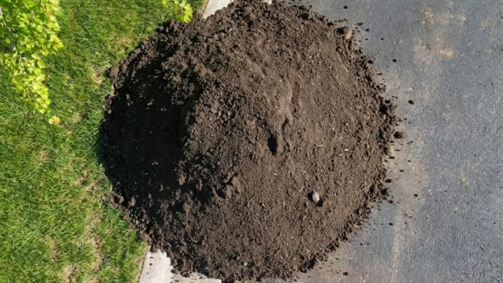 Delivered Topsoil on Driveway Edge Near Me