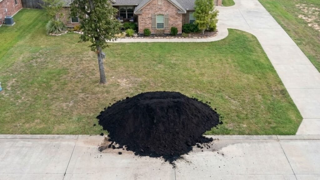 Bulk Topsoil Dropped on Residential Driveway Near Me